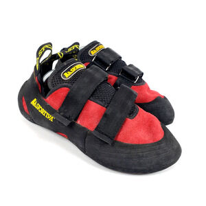 La Sportiva Mens Size 7.5 Womens Size 8.5 Red Black Rock Climbing Shoes
